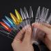 200 Clear Stiletto Nail Swatches Sticks - Nail Gel Polish Display Board for Practice - Detachable Fan-shaped Wheel with Ring Holder - Buy Online on SooperMarket.com