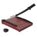 TAINSE Paper Cutter, Paper Trimmer 12 Cutting Length with Safety Blade Lock, 10 Sheets Capacity, Heavy Duty Wooden Base, Paper Slicer Cutter for Home, Office - Wood