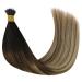 Youngsee Nanoring Extensions - Real Hair Balayage 35cm Nano Hair Extensions | Brown & Blond Shades | 50g #2/6/24 - Buy Online on SooperMarket.com