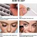 SISILILY Individual Lashes Cluster 50 Pcs Kit | DIY Reusable 3D Eyelash Extension | Soft Natural C CC D Curl Individual Eyelashes with Glue | 10/12/14/15/16mm Length - DM12 - Buy Online on SooperMarket.com
