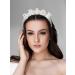 Sweetv Pearl Bride Headband for Wedding - Handmade Rhinestone Bridal Hair Accessories - Bachelorette Party Decorations and Bride to Be Headband - White - Buy Online on SooperMarket.com