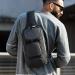 BANGE Waterproof Men's Chest Bag Crossbody Sling Backpack - Black (3 Pockets) - Buy Online on SooperMarket.com