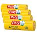 Pely pull tape garbage bags extra strong - climate -neutralized by compensation advantage pack (4 x 10 pieces) yellow for the disposal of residual waste (60 liters)