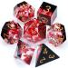 Haxtec Sharp Edge Red Blood Swirls DND Dice Set - Resin D&D Dice for RPG Dungeons and Dragons - Devil Soul Gift - Buy Online on SooperMarket.com