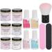 Dip Powder Nail Kit Nail Art Manicure DIY Salon Beginner Extension Kit Nail Dipping Powder Starter Set Nail Art Powder Top Base Coat Gel Dust Brush Manicure Tool Set for Nail K1214 - Buy Online on SooperMarket.com