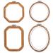 Caydo 4 Set Embroidery Hoops  Imitated Wood Display Frame Circle Oval Rectangular Octagonal Cross Stitch Hoop for Craft Sewing  Hanging Ornaments  Craft Decoration Circle  Oval  Rectangular  Octagonal