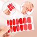 JSRQT Solid Glitter Color Full Wraps Nail Polish Stickers 8 Sheets Nail Art Polish Decals Tips Self-Adhesive Nail Polish with Nail Files Nail Strips Bright Pink Nail Wraps Nail Art Designs for Women - Buy Online on SooperMarket.com