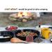 4-Piece Cast Iron Cleaner Set - Chainmail Scrubber, Cast Iron Scraper, Sponge - Red Cleaning Kit - Buy Online on SooperMarket.com