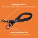 FLOXIK RUTICATIONS Elastic Slear for Medium-Sized Dogs | Bungee Leash Extension for Jogging Cycling & Walking - Black - Buy Online on SooperMarket.com