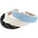 axy HRK8 Wide Headband with Tweed Fabric Padded - Beautiful Headband Hair Accessories (Black) - Buy Online on SooperMarket.com