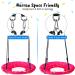 Odoland 24 inch Kids Tree Swing - Pink Saucer Swing for Outdoor Play - 900D Oxford Platform with Hanging Ropes and Turnbuckle - Buy Online on SooperMarket.com