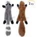 Stuffingless Dog Toy Squirrel Raccoon Squeaky Plush Dog Toy Stuffingless Dog Chew Toy for Small Medium Dogs - 2 Pack 45cm 2 Packs 45cm - Buy Online on SooperMarket.com