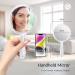 Handheld Double Sided Magnifying Mirror with Handle | 1X 2X Makeup Mirror | Acrylic | Rounded Shape | Transparent - 1 PCS - Buy Online on SooperMarket.com
