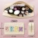 Chenille Letter Nylon Waterproof Makeup Bag for Women - Beige-Skin Travel Organizer Pouch for Toiletries and Cosmetics - Buy Online on SooperMarket.com