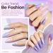 Modelones Gel Nail Polish 6 Colors Shimmer Pearl White Pink Purple Mermaid Nail Drawing Glitter Gel Polish Soak Off Led Summer Nail Gel Swirl Shell Thread Effect DIY Mani Gift with Dotting Pen Pearl Purple - Buy Online on SooperMarket.com