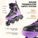 MARCENT Adjustable Inline Skates | Kids Roller Blades with Light up Wheels | Purple | Youth Size M (1-4) - Buy Online on SooperMarket.com