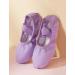 Seaur Girls' Glitter Sequin Satin Ballet Shoes - Leather Sole Dance Shoes for Kids 23-35 EU - Purple D02 Canvas - Buy Online on SooperMarket.com
