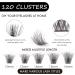 120PCS D Curl Reusable 3D Cluster Eyelashes Extension Kit with Applicator - DIY Mix 10-16MM-DM17 - Buy Online on SooperMarket.com