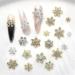 Stand Out With 10pcs 3D Art Alloy Snowflake Embellishments Fashionable Decorations X1231 - Buy Online on SooperMarket.com
