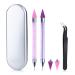 Rhinestone Picker Tool Wax Pencil for Rhinestones diamond painting Dotting Pen 2pcs Dual-Ended Rhinestones Pen with 2 Extra Wax Tips and 1 Nail Art Tweezer for Nail Gems Crystals DIY Nail Art Crafts