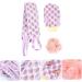 Buy 3-Piece Bath Towel Set with Lotion Gloves Bath Sponge & Back Scrubber - Deep Cleaning Tool - Purple - International Shipping Available - Buy Online on SooperMarket.com