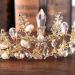 Bmirth Baroque Crown and Tiara - Gold Crystal Pearl Wedding Queen Crown for Women and Girls - Buy Online on SooperMarket.com