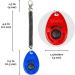 Meric Pet Cat Training Clicker Set - Durable Flat Drop Shape Button Tool in Red and Blue - 2 Pcs Pack - Buy Online on SooperMarket.com