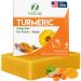 Turmeric Soap Bar for Face & Body Natural Turmeric Skin Soap Wash for Dark Spots Intimate Areas Underarms Turmeric Brightening Face Soap Cleanses Skin Great for Acne Scars Aloe Vera 4 Ounce (Pack of 1)