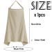 Nursing Apron & Cover | Darryy Muslin Breastfeeding Scarf | Breathable Cotton 75x95 cm Multi-Purpose Khaki Cover for On-the-Go Moms - Buy Online on SooperMarket.com