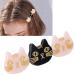Cat Hair Clips - Resin Barrettes for Girls & Women | Cute, Sweet Hair Accessories for Daily, Party & Cosplay | Black/Pink - Buy Online on SooperMarket.com