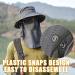 Ehsbuy Dark Gray Fischerhut for Men - Foldable Mesh Angler Safari Hat with Face Cover & Neck Flap - Ideal for Outdoor Adventures - Buy Online on SooperMarket.com