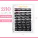 HxyGogo DIY Wispy Fluffy Lash Clusters 280 pcs - 8-16MM D Curl Individual Lashes - Reusable Home Eyelash Extensions - Natural Look - Buy Online on SooperMarket.com