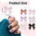 3D Bow Nail Charms 6 Colors Tiny Bow Charm with Pearl Stone Nail Design Colorful Nail Decorations for Jewelry Clothes Shoes DIY Craft - Buy Online on SooperMarket.com