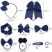 45Pcs Navy Blue School Girls Hair Accessories Kit - Bow Headband, Clips, Ponytail Holder, Barrettes - Girl Birthday Gift - Buy Online on SooperMarket.com