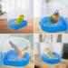 OOTDTY Bird Bath Box - Bird Cage Accessory for Small Birds - Blue Parakeet Bathing Tub with Water Injector - Buy Online on SooperMarket.com