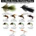 Ivei Fly Fishing Flies Kit - Premium Hand-Tied Assortment of 12 Dry/Wet Flies Nymphs & Streamers with Portable Box for Trout & Bass Fishing - Buy Online on SooperMarket.com