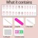 Pink Gradient Rhinestone Press on Nails - 24 Pcs Medium Coffin Shape | Glitter Powder & Rhinestone Designs | False Nails for Women and Girls - Buy Online on SooperMarket.com