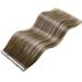 LAAVOO Light Brown Balayage Tape-in Hair Extensions - 35cm Real Hair #8/60/8 - 20PCS Invisible Tape | Premium Quality & Soft Texture - Buy Online on SooperMarket.com