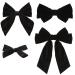 Black Velvet Hair Bow Clips - Set of 4 Large Bow Hair Accessories for Women - Buy Online on SooperMarket.com