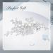 Makone Silver Pearl Flower Wedding Hair Piece for Bride | Bridal Accessories for Women & Girls - Wedding Hair Clips Pearl Comb - Buy Online on SooperMarket.com