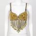 YOOJOO Women Tribal Sequin Belly Dance Bra Top with Beaded Fringe - Black - Buy Online on SooperMarket.com