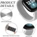 Adjustable Nylon Bands for Fitbit Sense/Versa 3 - Soft Breathable Replacement Strap in Black/Seashell | Compatible for Men and Women - Buy Online on SooperMarket.com