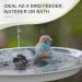 EfuturTime Large Metal Bird Bath & Feeder - Adjustable Stands - Winterproof Frost-Safe Garden Decor 30 x 90 cm - Buy Online on SooperMarket.com