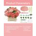 DIY Felt Flower Art Craft Kit - Pink Rose and Carnation Bouquet | Beginner Floral Gift Kit with Pre-Cut Felt Flowers - Buy Online on SooperMarket.com