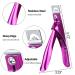 Melodysusie 4-in-1 Acrylic Nail Clippers Set - Stainless Steel Nail Tip Cutter, Cuticle Trimmer & More | Rainbow Purple Nail Art Kit - Buy Online on SooperMarket.com