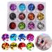 Bonnie-Sam Laser Nail Art Glitter Sequins, 12 boxs, Beautiful Butterfly Star Moon Heart and Flowers for Nail Crafts Face Eyes Body Decor (Holiday)