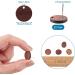 Pandahall 20 Pairs Walnut Wood Flat Round Earring Findings, Coconut Brown Dangle Stud Pendants - DIY Wooden Earrings Making - Buy Online on SooperMarket.com