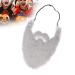 Gray Fake Beard with Elastic Band - Lightweight & Soft Plush for Parties & Festivals | Perfect Trick Prop - Buy Online on SooperMarket.com