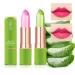 2 Packs Aloe Vera Lipstick , Kaynest Lips Moisturizer Long Lasting Nutritious Lip Balm Magic Temperature Color Change Lip Gloss (Set-A)