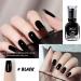 TBeautfave Black Nail Polish Quick Dry&Long Lasting Nail Varnish Neutral Nail Polish Non-toxic Water Based Formula Natural Nail Polish Black Gel Nail Polish for DIY Nail Art - Buy Online on SooperMarket.com